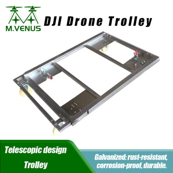 small galvanized stainless steel heavy duty sliding rail telescopic transfer transport trolley for drones