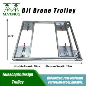 small galvanized stainless steel heavy duty sliding rail telescopic transfer transport trolley for drones