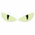 a pair of black cat's-eye pattern stickers